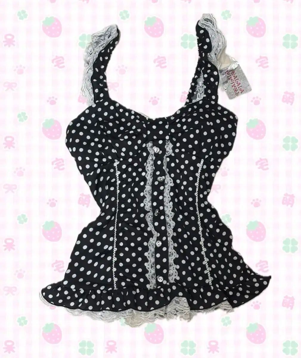 tralala トララ ドット柄キャミソール トラララ 姫ギャル 姉ギャル stc ヴィンテージ