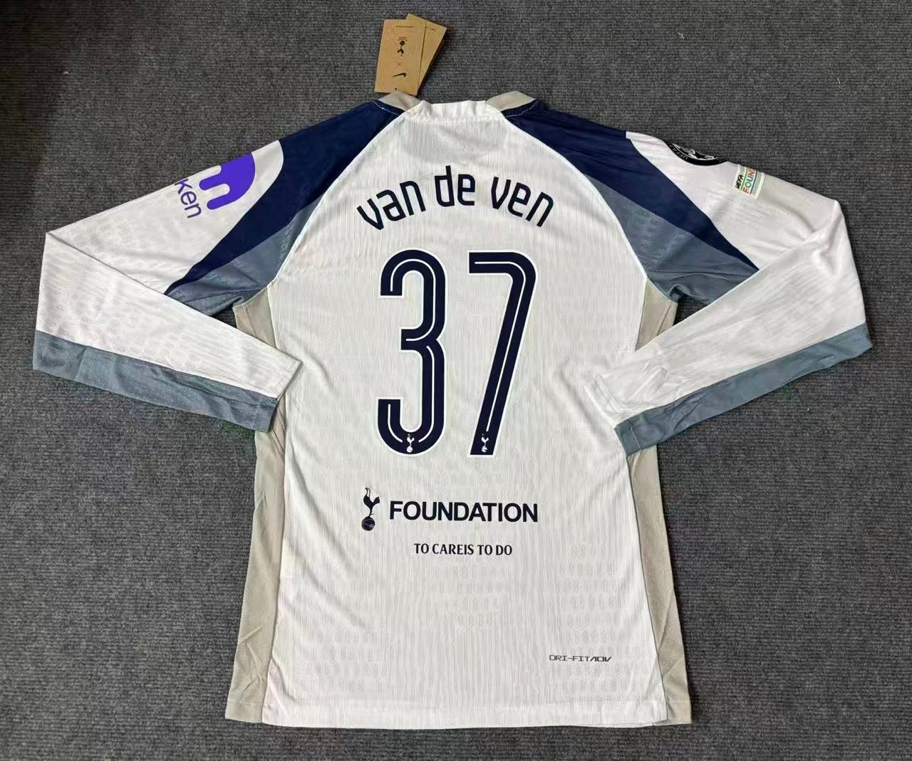 25-26 トッテナム・ホットスパー van de ven 37 長袖シャツ トッテナム
