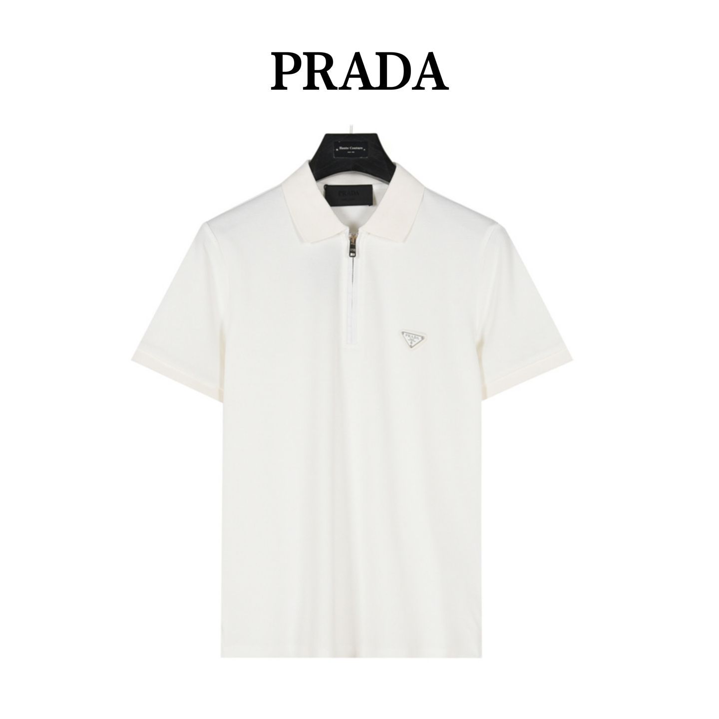 今日特価】Prada 25SS Classic Triangle Logo Half-Zip Short