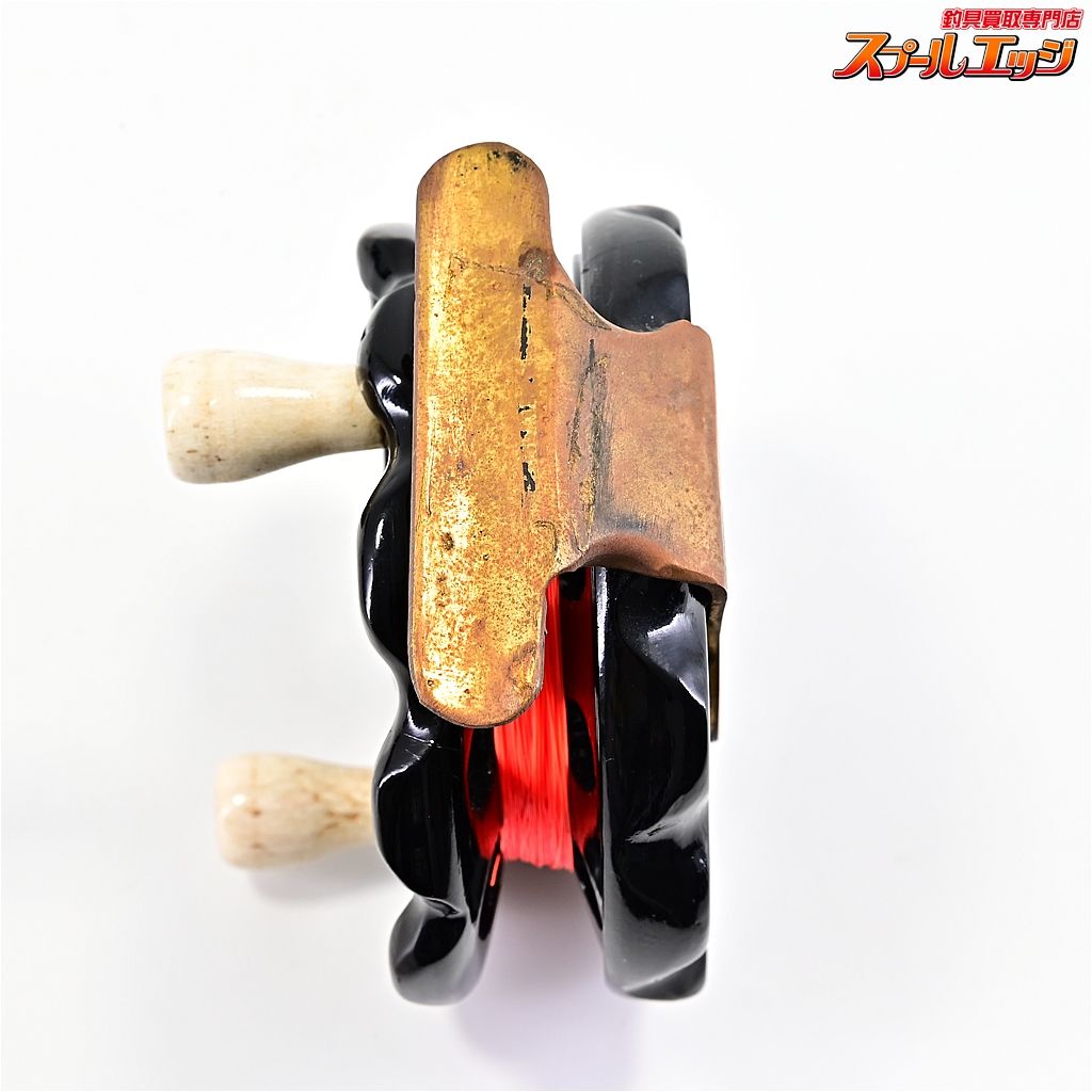 【大倉屋】 木製落とし込みヘチリール チヌタイコリール 黒壇 骨