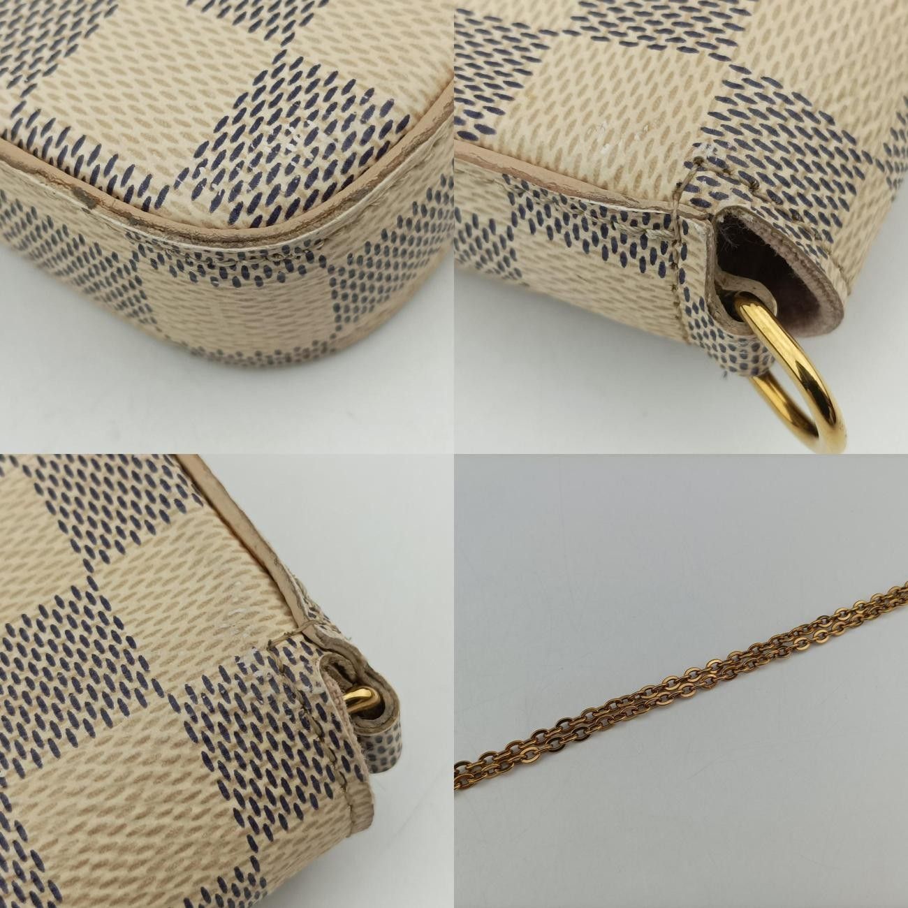 ルイヴィトンLouis VuittonポシェットフェリシーアズールダミエキャンバスN63106MI1198