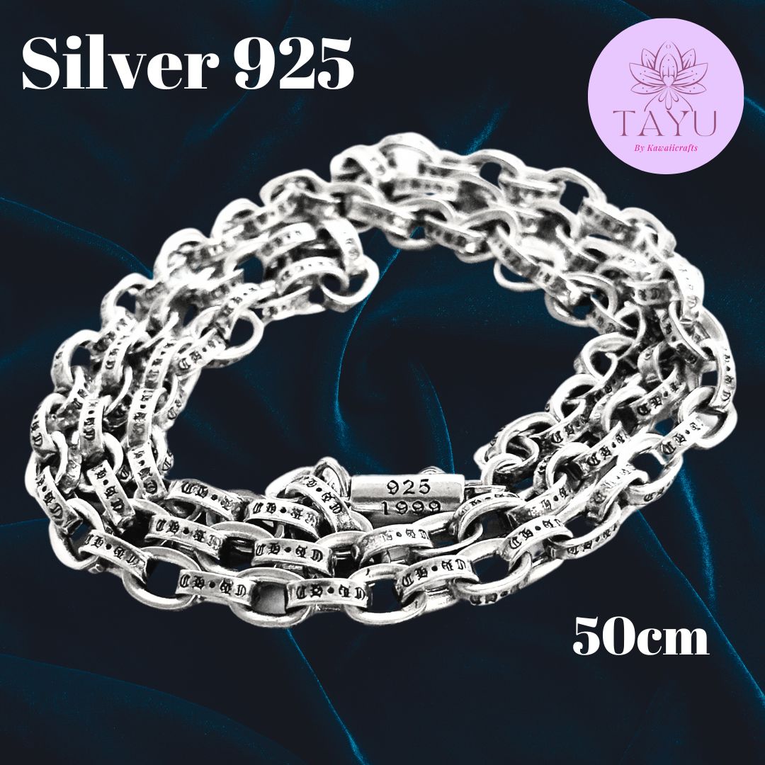 大人気新品】シルバー925ペーパーチェーン50cm ペンダントネックレス  