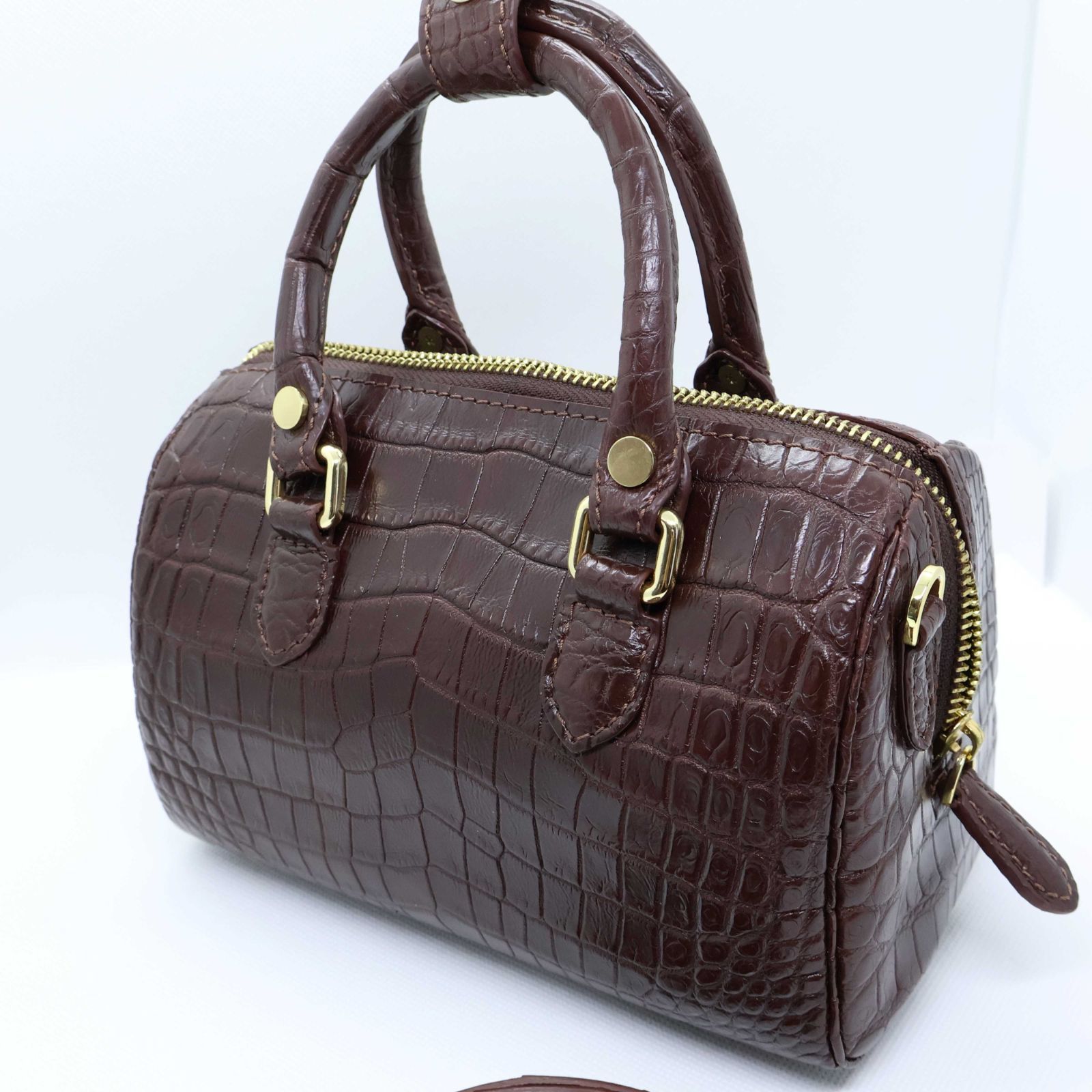 ワニ革 クロコダイル革 本革 ハンドバッグ ミニバッグ バッグ 鞄  