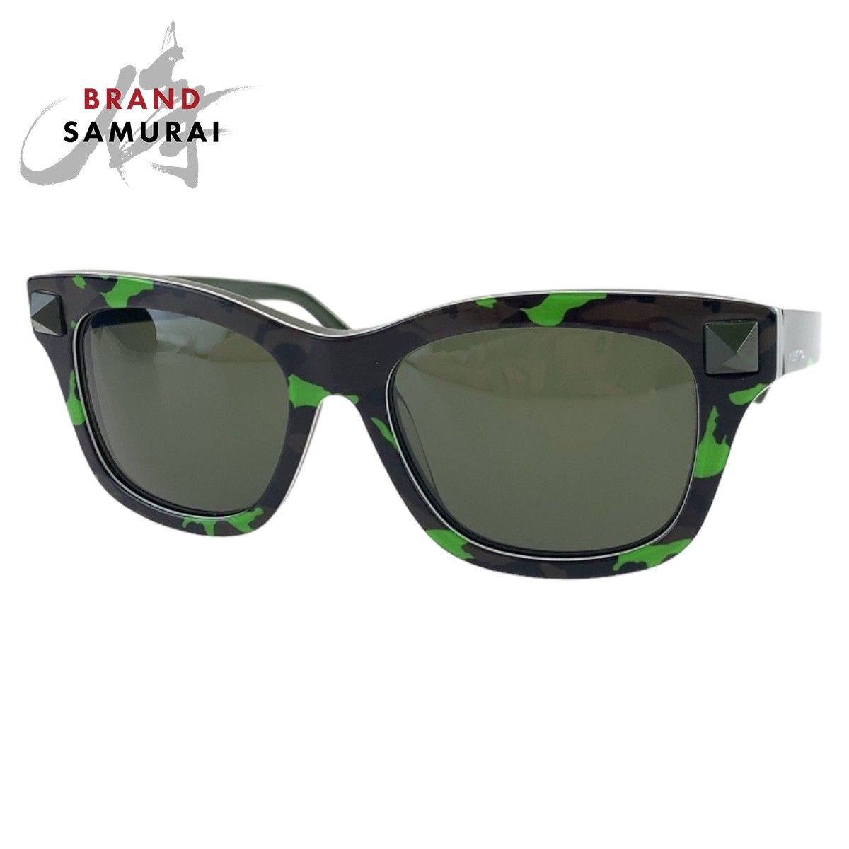 VALENTINO ヴァレンティノ 迷彩柄 カモフラージュ スタッズ カーキ  