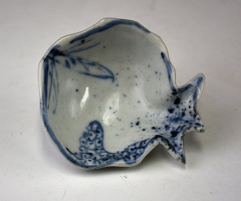 倣古染写吹き墨向付