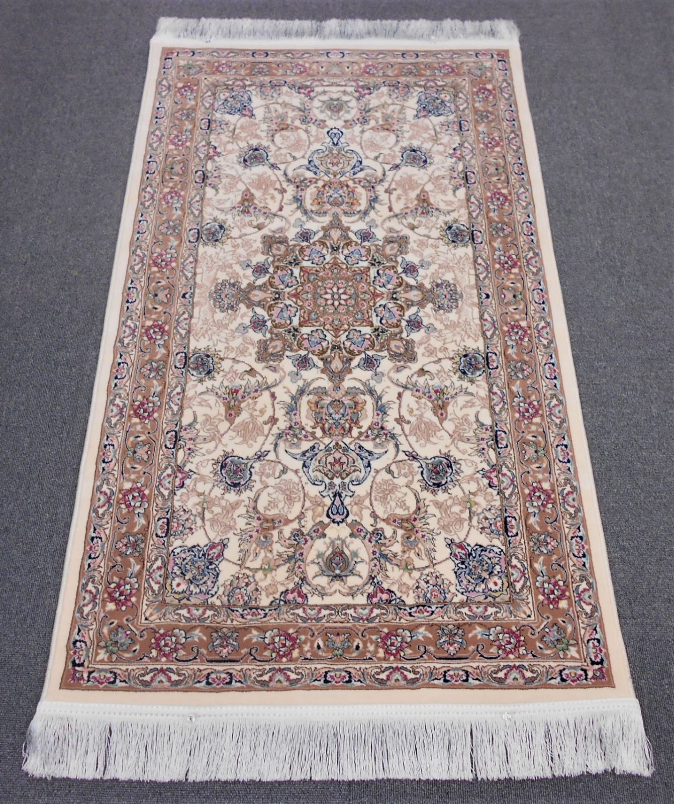 高密度、輝く、多色織絨毯！本場イラン産 70×120cm‐201031