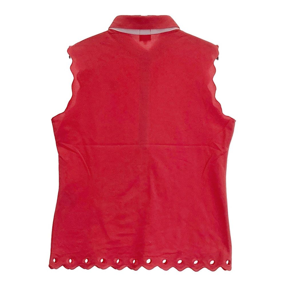 サイズ：38 ARCHIVIO アルチビオ ノースリーブポロシャツ レッド系