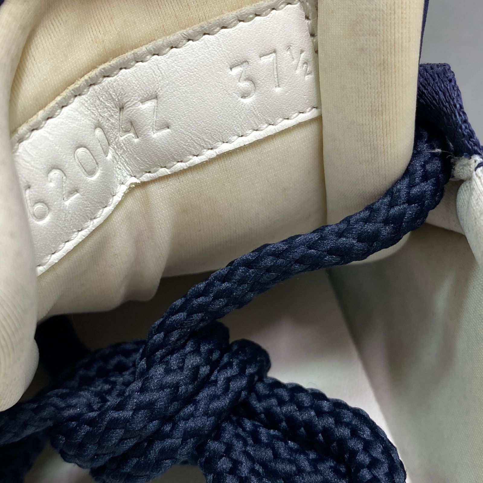 HERMES MILESスニーカー37 1/2 ネイビー シューズ 保存袋付き 1g29《美品》 HERMES エルメス MILES マイルス スニーカー 37 1