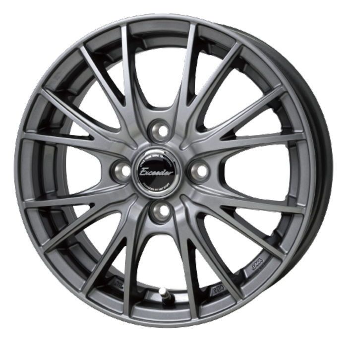 ホイール4本セット Exceeder E05 ダークシルバー 15インチ 4.5J 45 4H-100