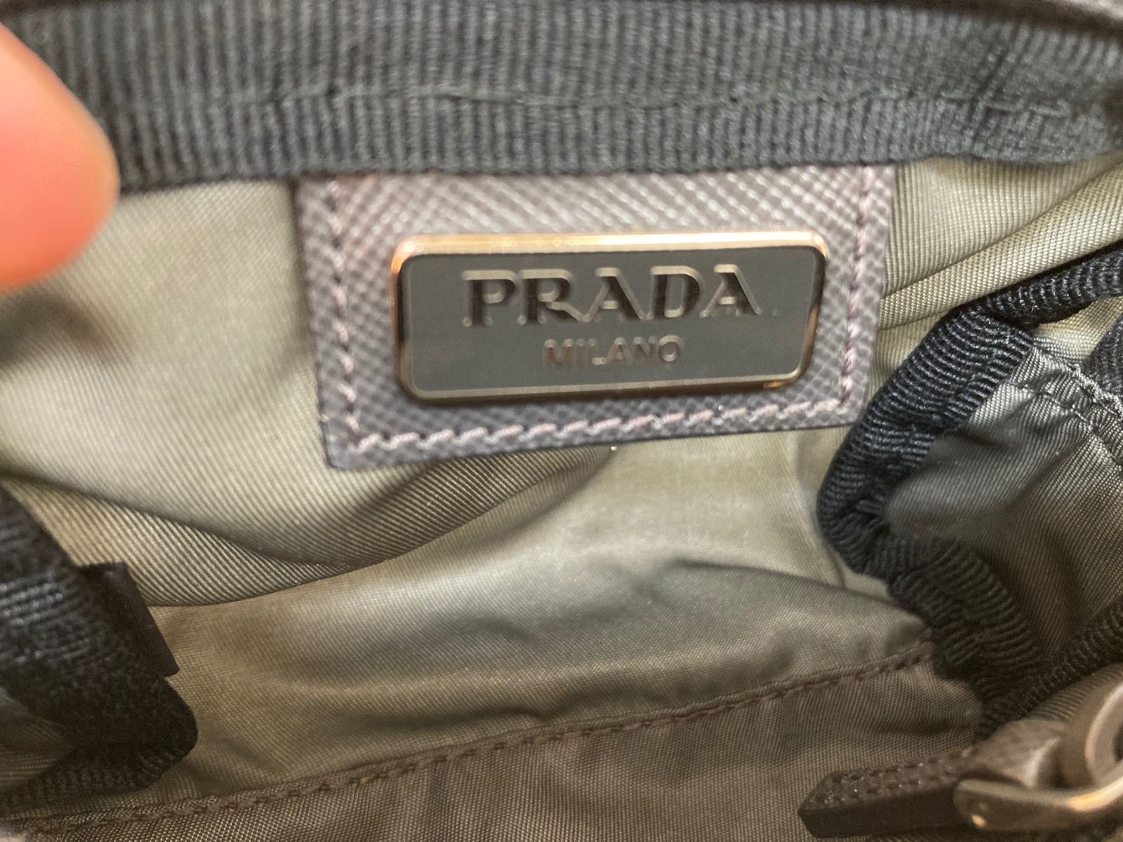 最安値国産 銀蔵 中古 PRADA プラダ ポーチ 1NE394 ネイビー ナイロン