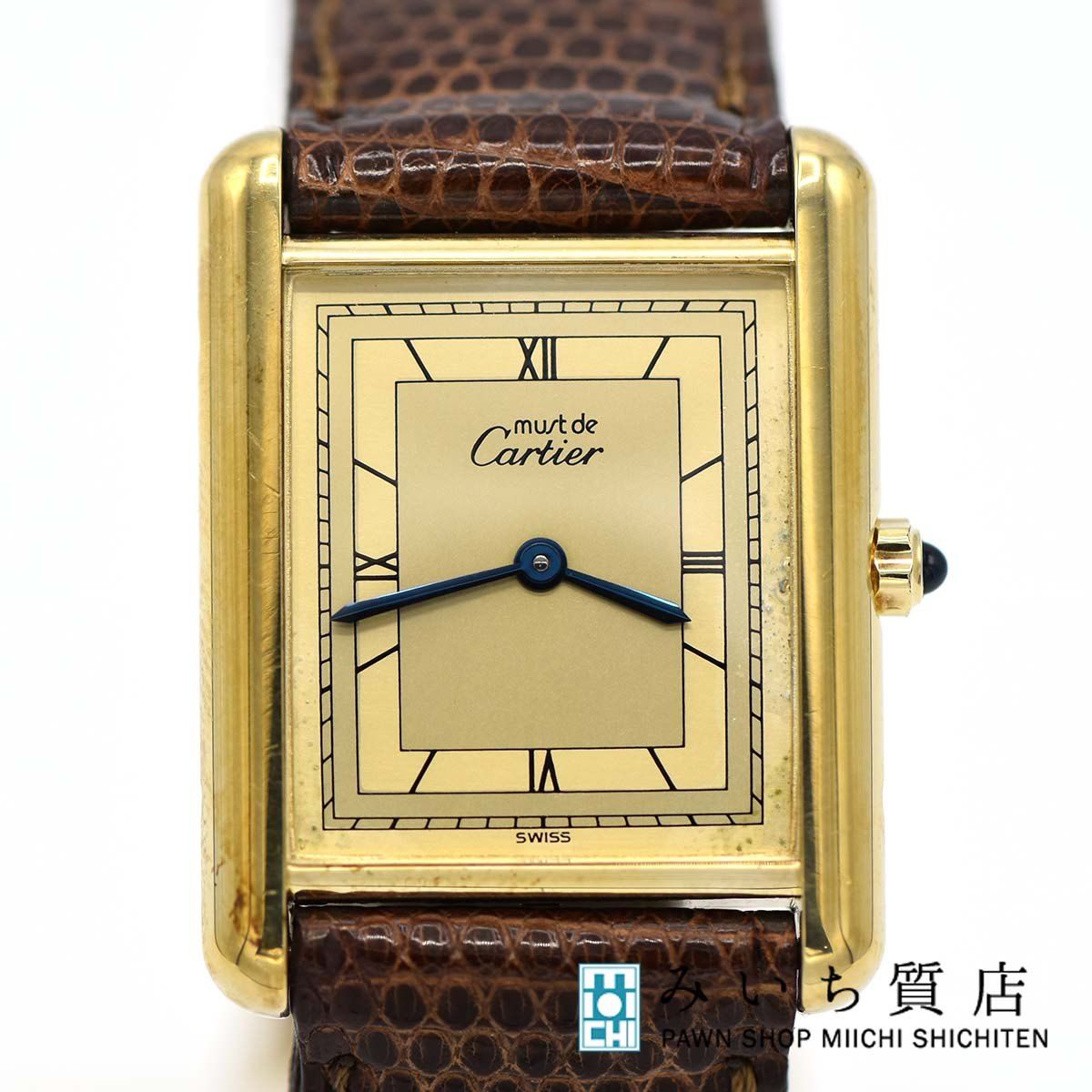 Cartier クォーツ時計 バーガンディ レザー カルティエ タンク ディヴァン Ref.W6300556 クォーツ 2006年