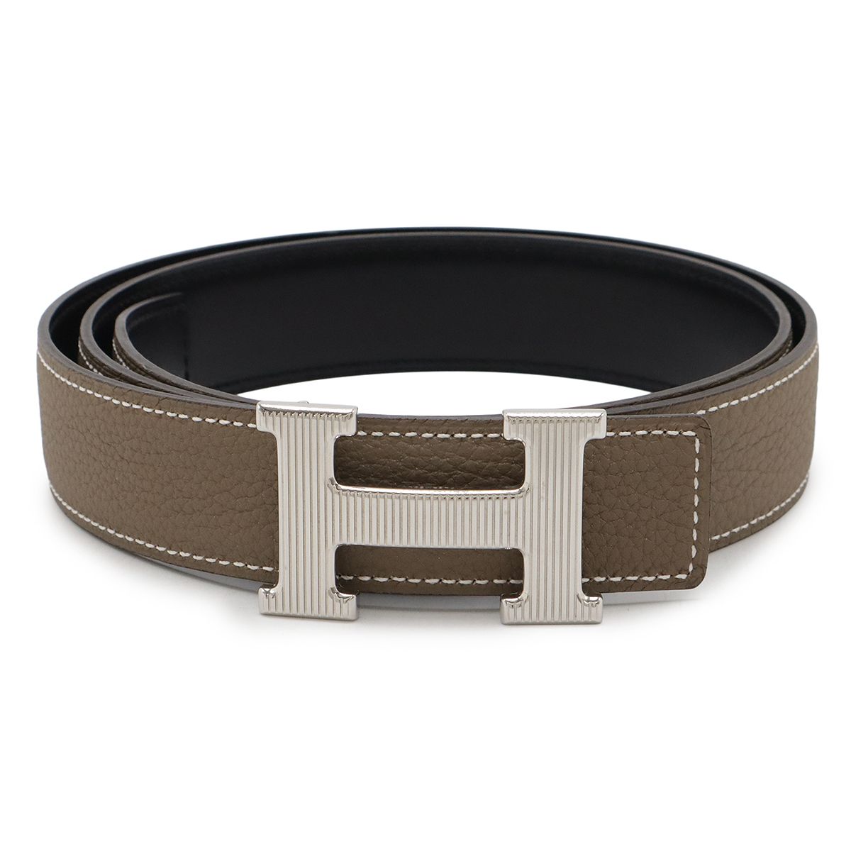 HERMES エルメス Hストリエ Hベルト リバーシブル トリヨンクレマンス 