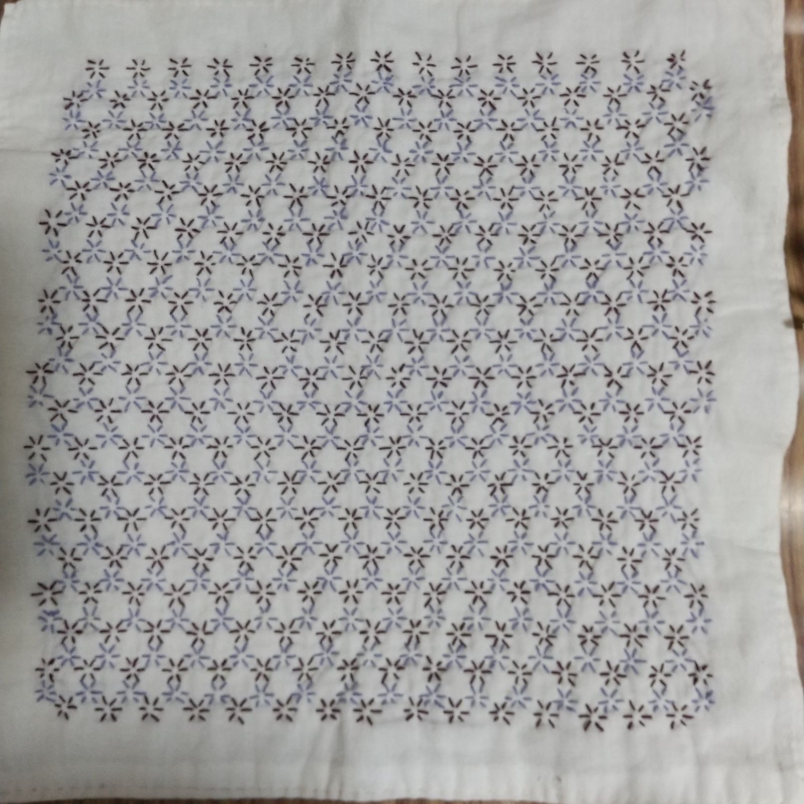 刺し子ふきん完成品 小花刺し - メルカリ