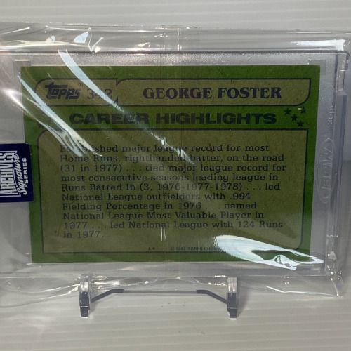 2020 Topps Archives Signature ジョージ・フォスター GEORGE