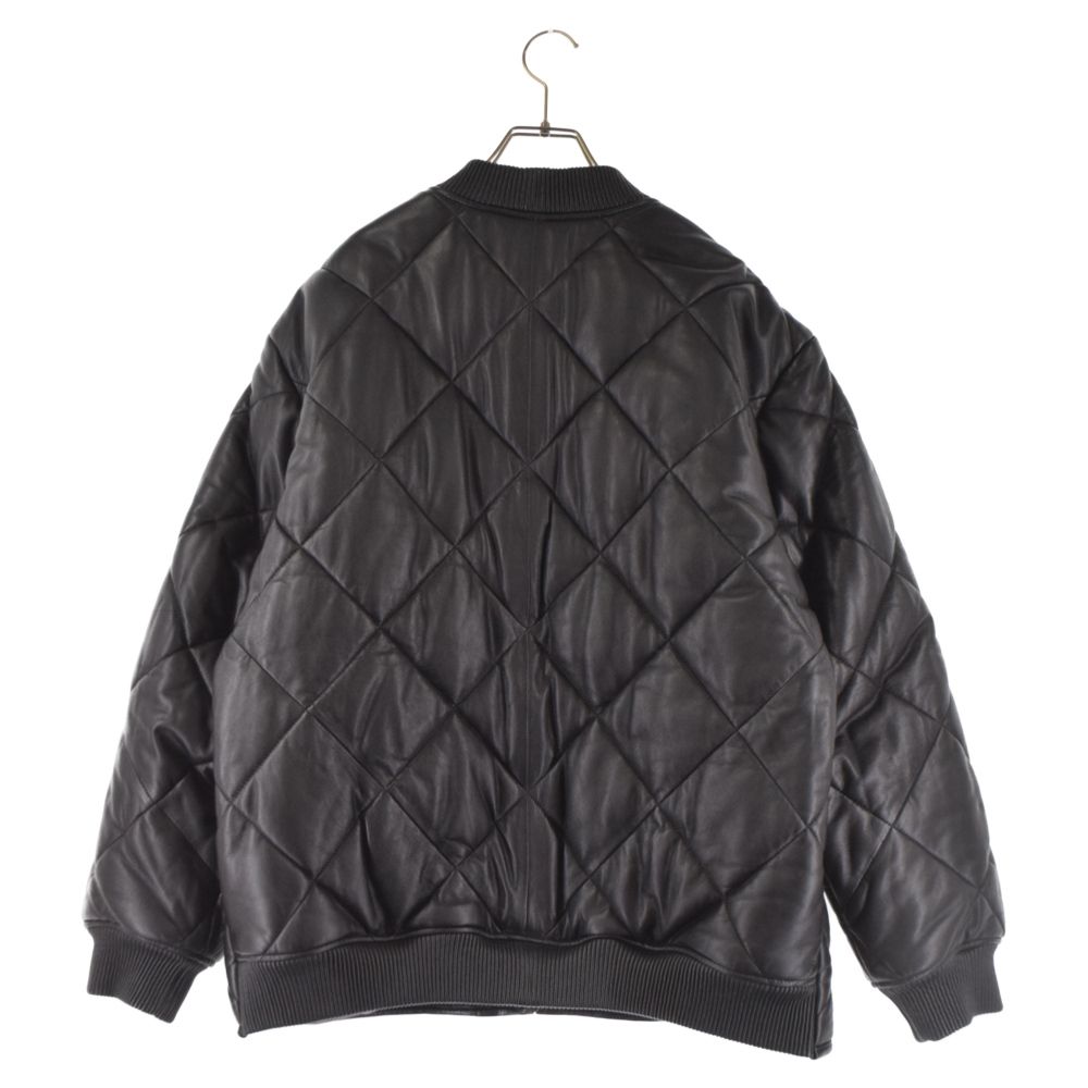 SUPREME (シュプリーム) 22AW Quilted Leather Work Jacket キルティング レザー ワーク ジャケット ブラック  - メルカリ