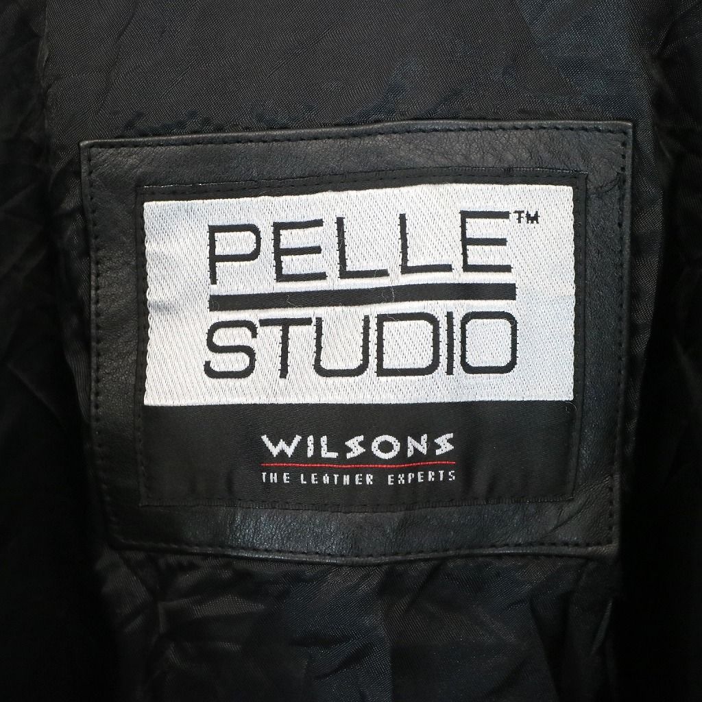 Wilson ウィルソン PELLE STUDIO レザージャケット ブラック (メンズ S