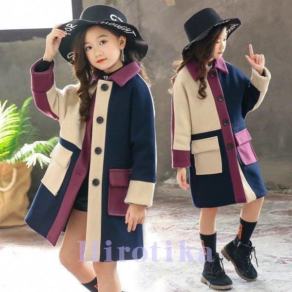 韓国子供服 ジュニア 子供服 アウター おしやれ 女の子 長袖 春秋冬 コート カジュアルコート ジャケット 防風 シンプル お出かけ 小学生 幼稚園 通学着
