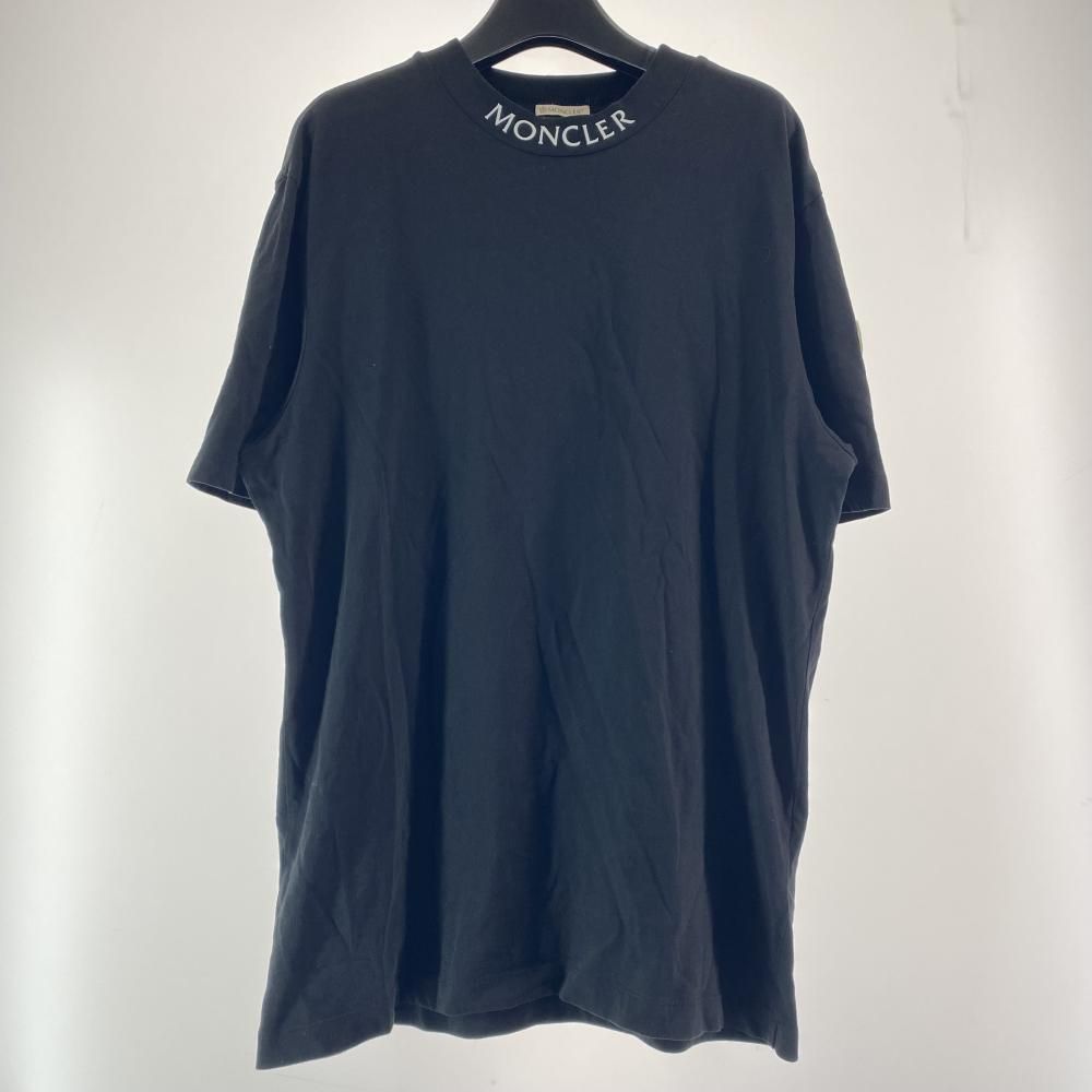 MONCLER 21AW モックネック ロゴプリントTシャツ ブラック サイズS G20918C00025 8390T モンクレール 17