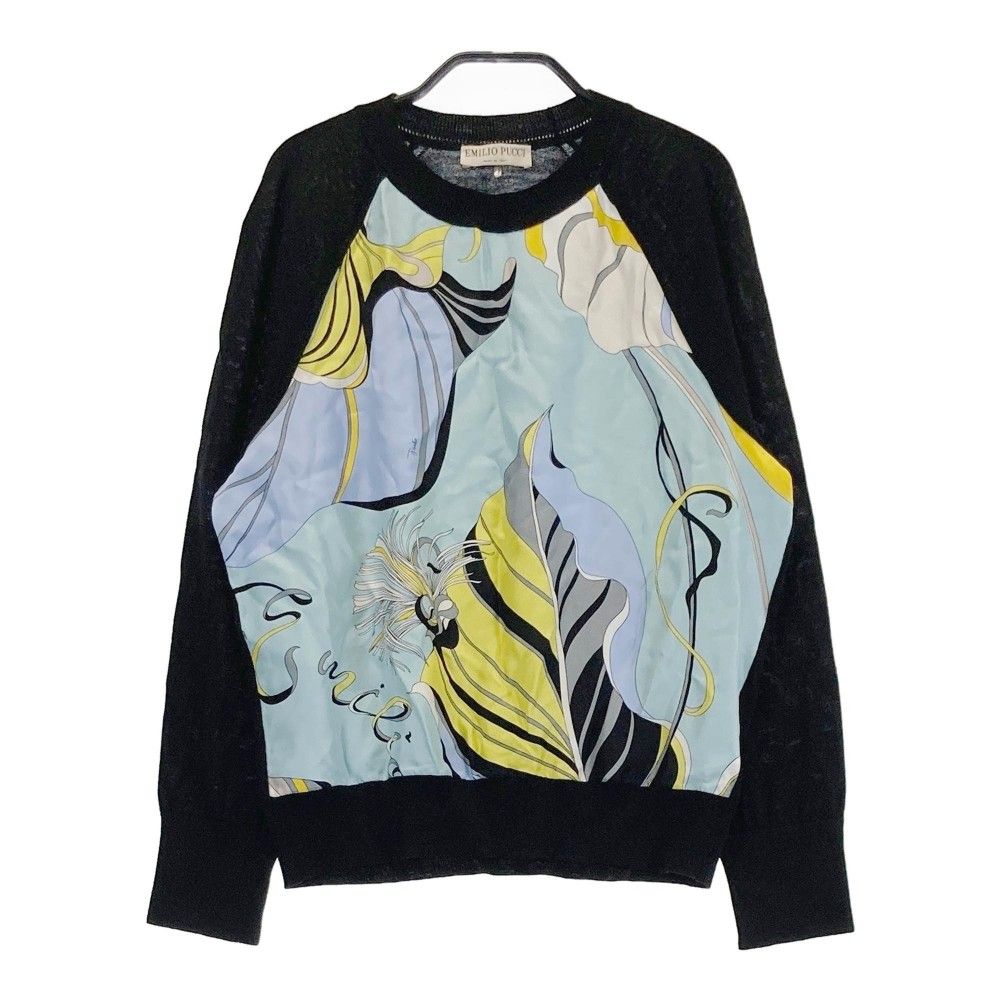 EMILIO PUCCI エミリオ プッチ ウール ニットセーター 切替 総柄 