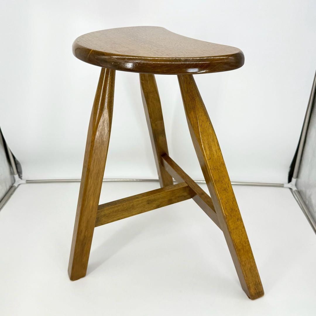 昭和レトロ 古い三脚スツール VILLAGE 椅子 チェア 腰掛け 陳列 NEXPOTALLINN_EU