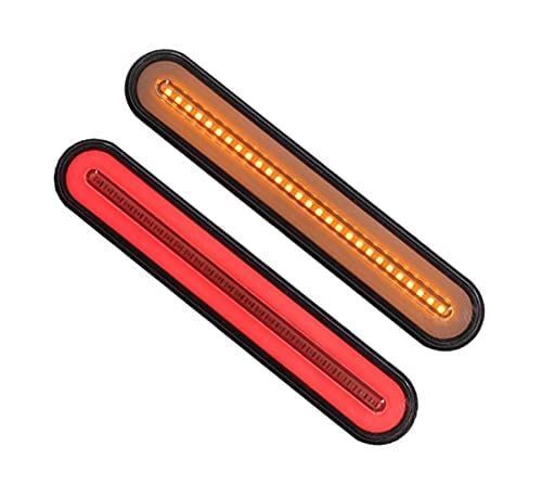 12v 24v led 2本 シーケンシャル ウインカー マーカーランプ テールランプ トラック ボート トレーラー 大型用テールランプ マーカー レンズ 2個