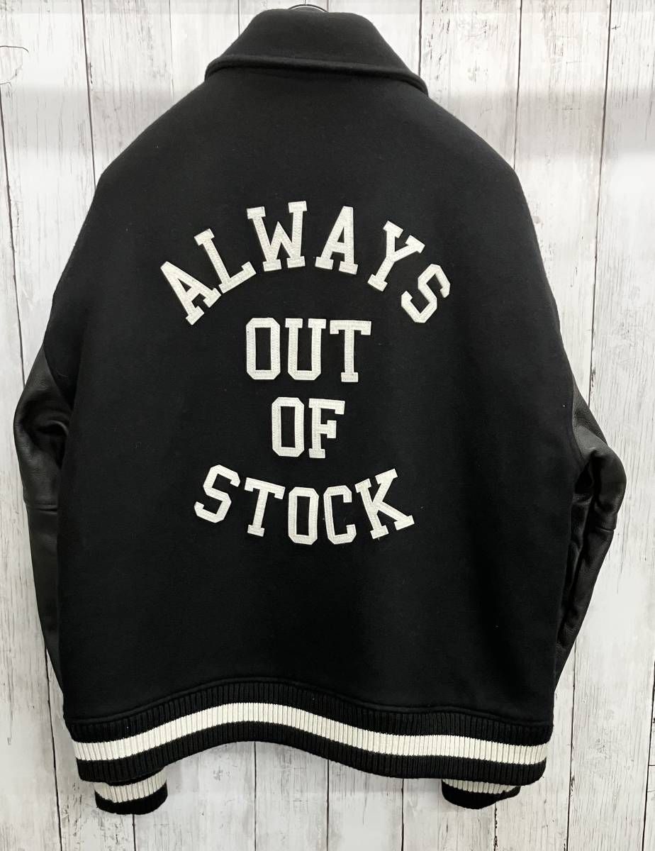 ALWAYS OUT OF STOCK /CRAZY PATCH VARSITY JACKET/オールウェイズアウトオブストック/バーシティジャケット  /スタジャン/レザー袖/冬 - メルカリ