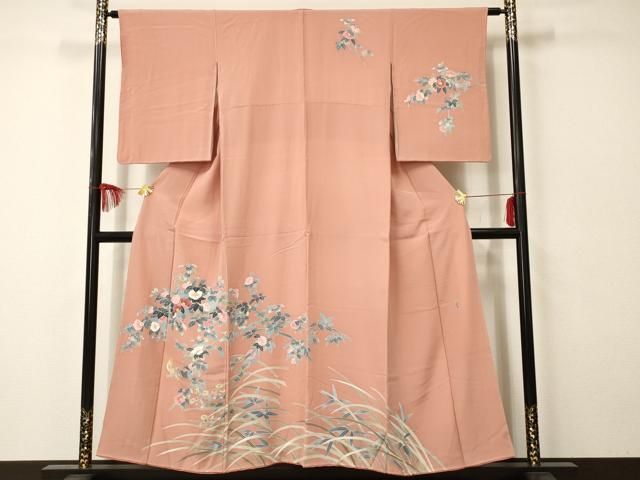 平和屋着物 訪問着 作家物 流水桜飛鳥文 暈し染め 正絹 逸品