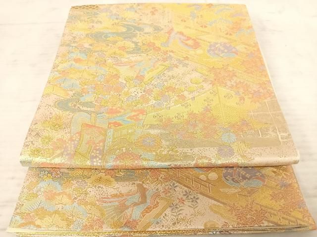 浪平部屋　メルカリ便 平和屋着物◎六通柄袋帯 万巻錦 金糸 正絹 逸品 AAAW8971yx