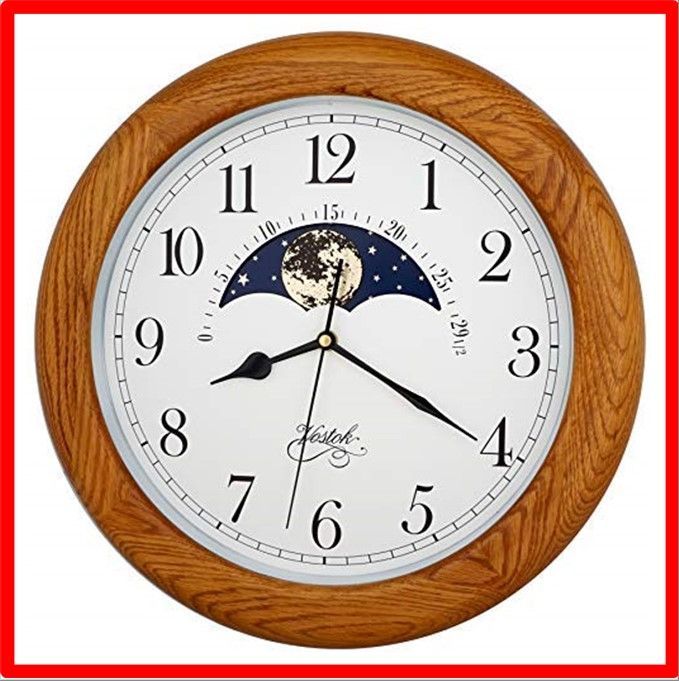 専用★ 送料無料 】Tcws712-MD-オーク JUSTIME ムーンフェイズ かけ時計