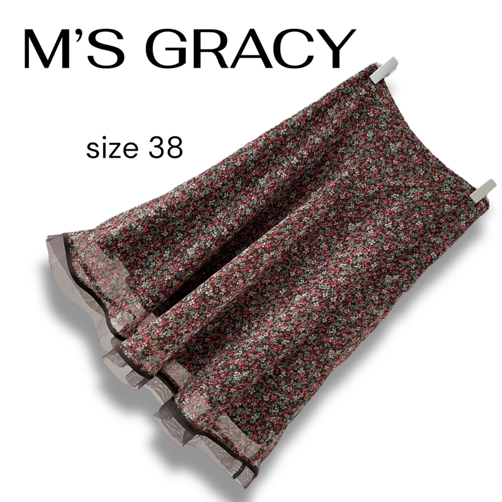 M'S GRACY フラワープリント スカート 38 M'sグレシー フラワー