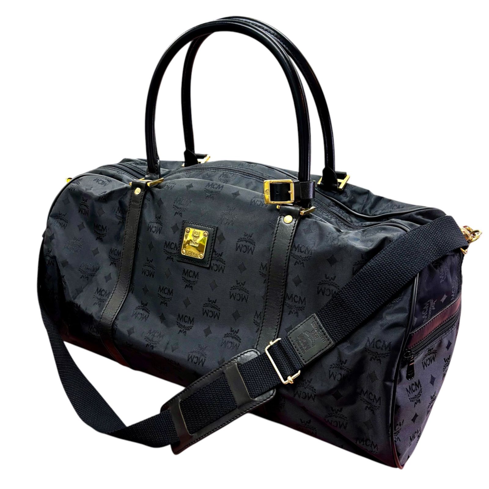 正規品 MCM ショルダーストラップ付き 大 ボストンバッグ