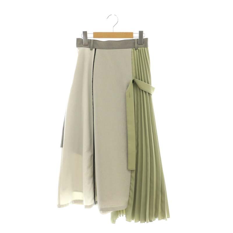 UNITED TOKYO プリーツスカート グリーン ロングスカート