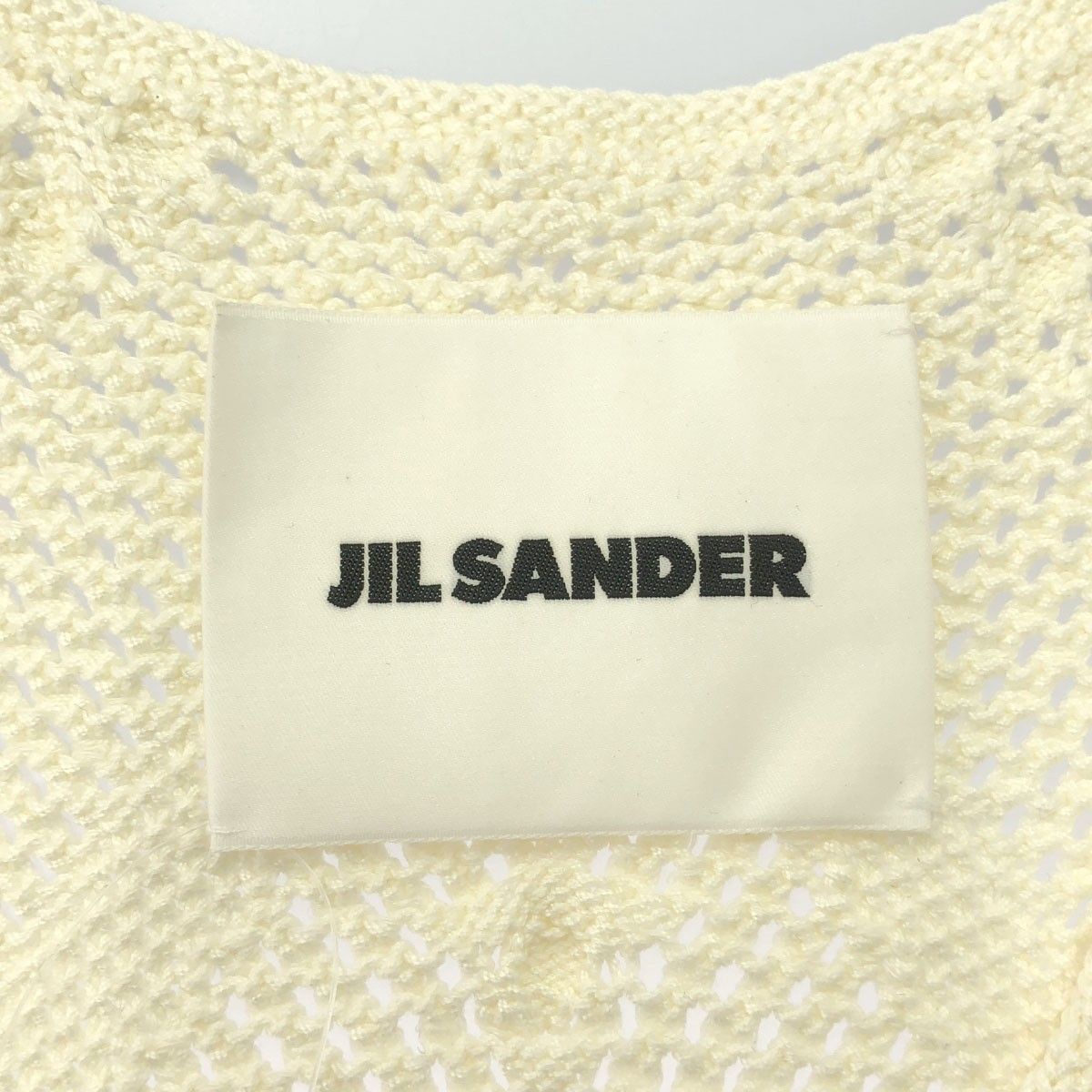 JIL SANDER ジルサンダー 22SS クロシェニットベスト JSPU751057 ホワイト 34