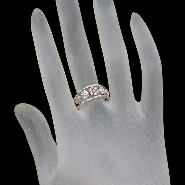 t*o様 Pt900 ✧ 天然ピンクダイヤモンド ❁⃘ フラワーデザインリング 