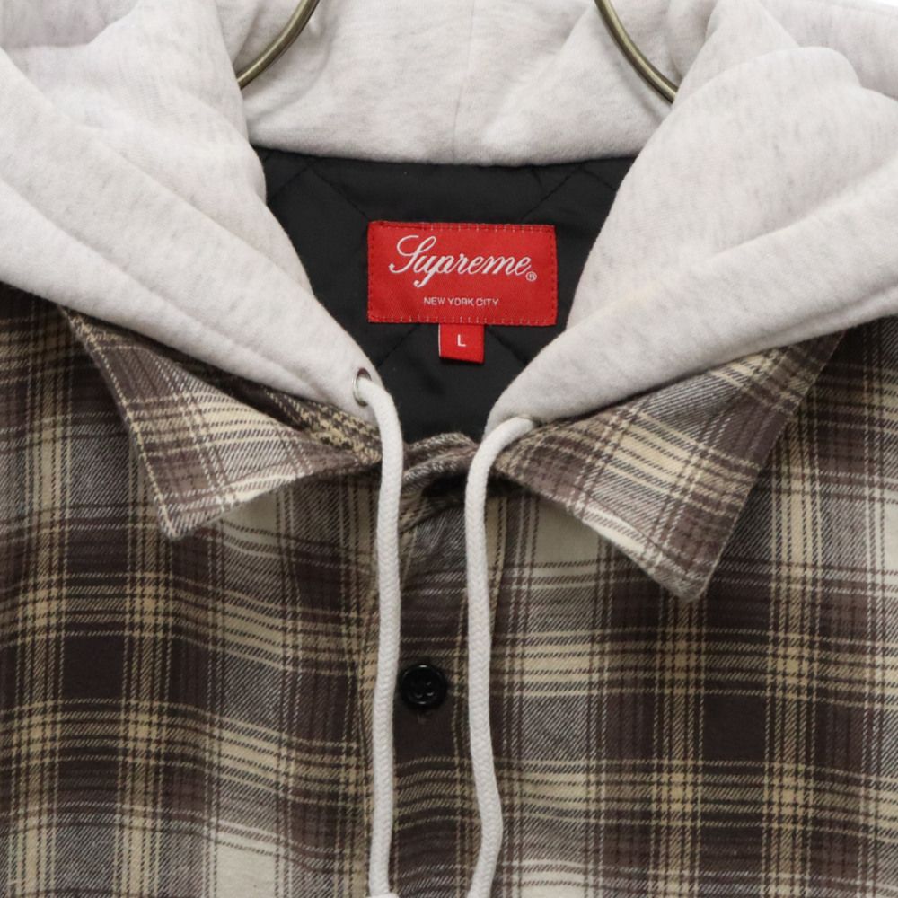 SUPREME (シュプリーム) Hooded Flannel Zip Up Shirt フーデット ...