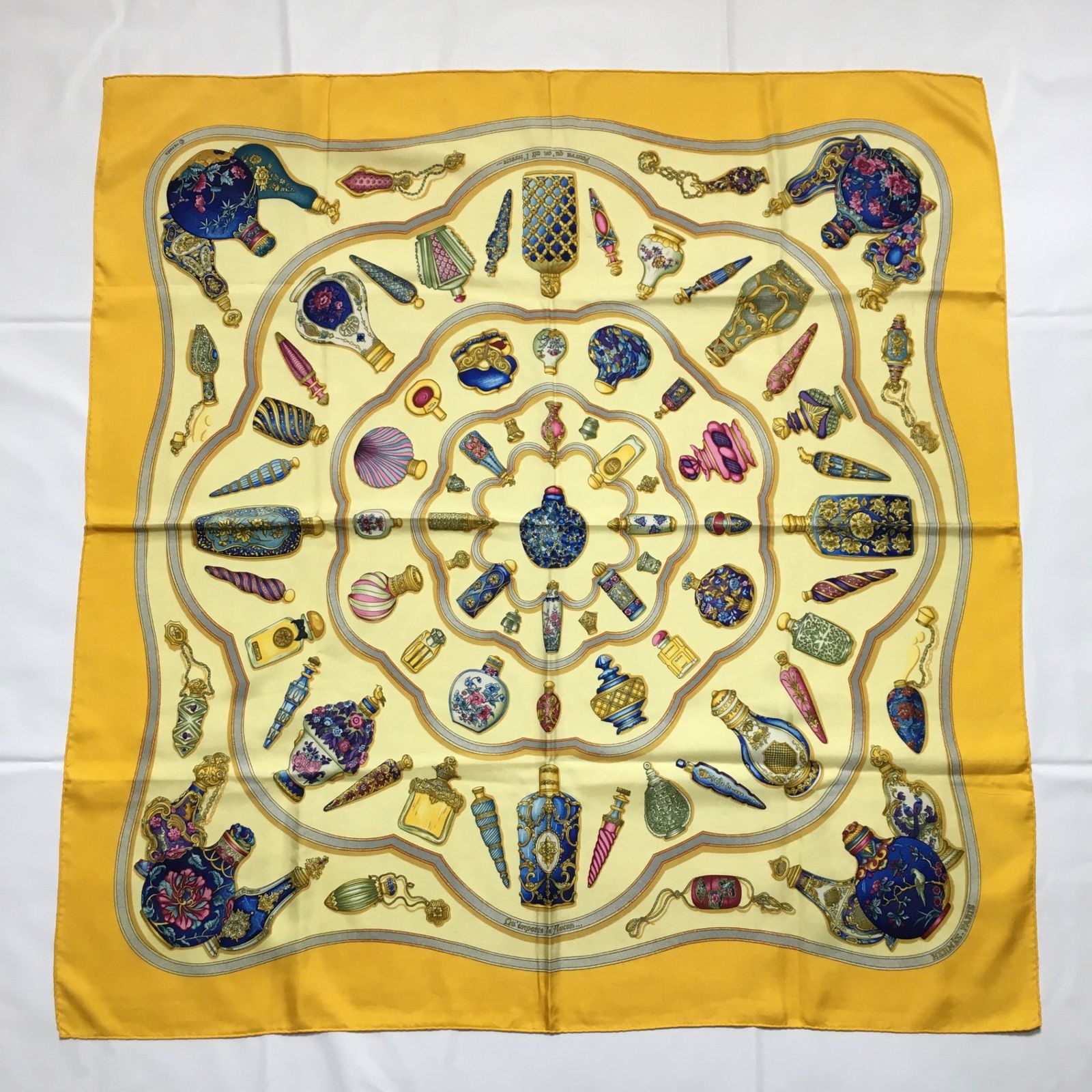 2506-106｜エルメス カレ 90 スカーフ シルク イエロー - メルカリ