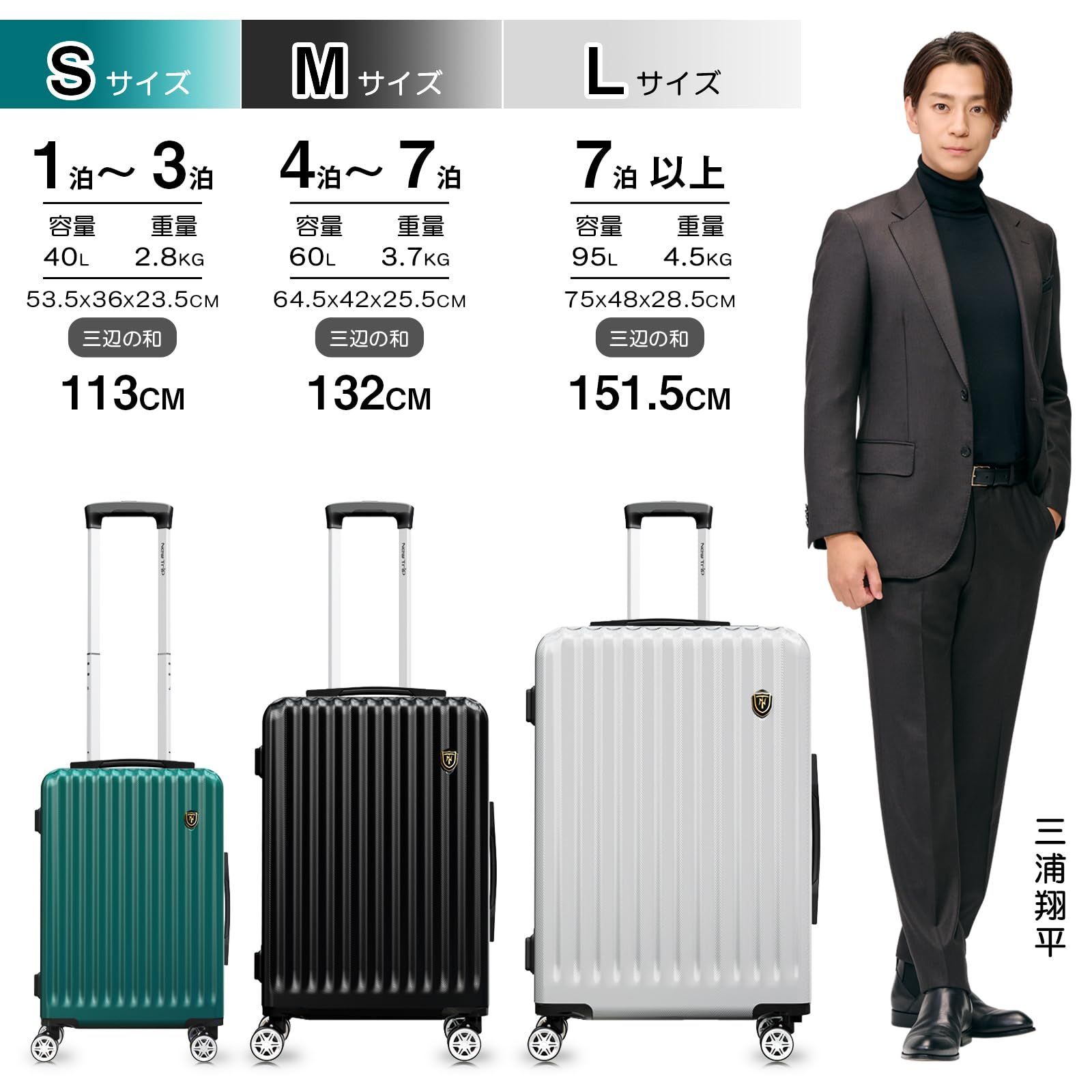 ビジネス 旅行 海外 出張 TSAロック ダブルキャスター 静音 ファスナータイプ 大容量 耐衝撃 キャリーバッグ S M Lサイズ ブラック Sサイズ 機内持ち込み 1～3泊 40L 大型 軽量 機内持ち込み キャリーケース スーツケース T