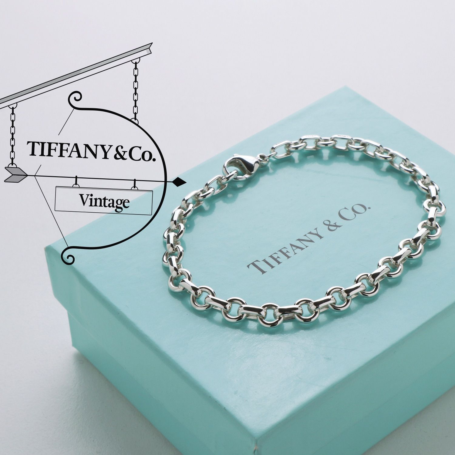 美品 TIFFANY ティファニー ドーナツリング オーバル ブレスレット ...