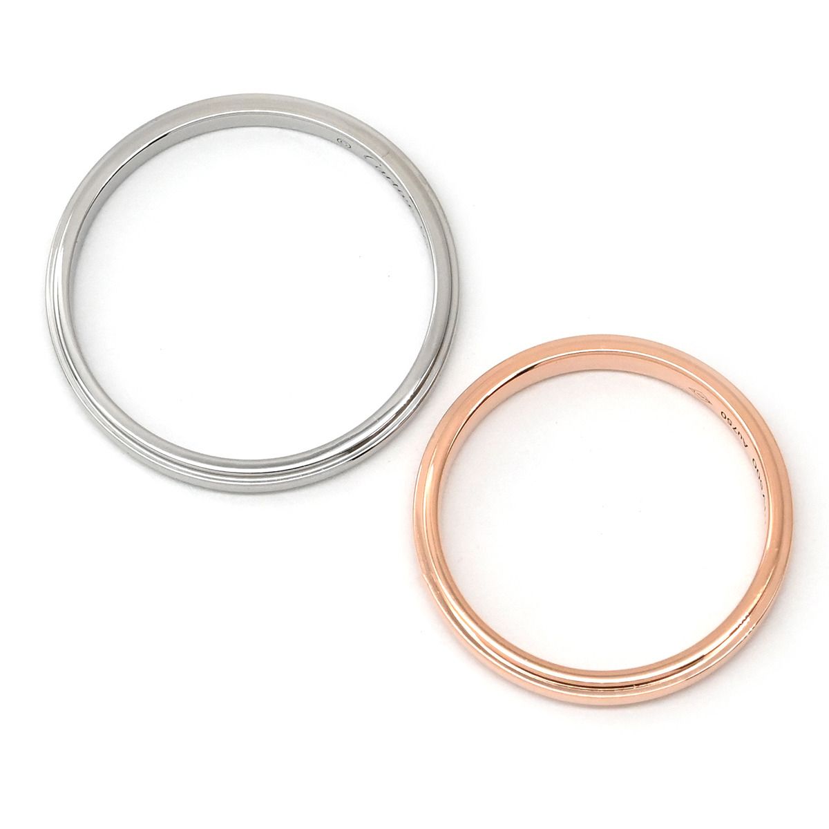 カルティエ Cartier リング 指輪 ダムール ペアリング Pt950 K18PG  