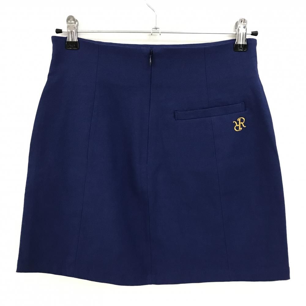レザレクション　レディース ゴルフスカート ネイビー 超美品】レザレクション スカート ネイビーブルー系 ハイウエスト 接触