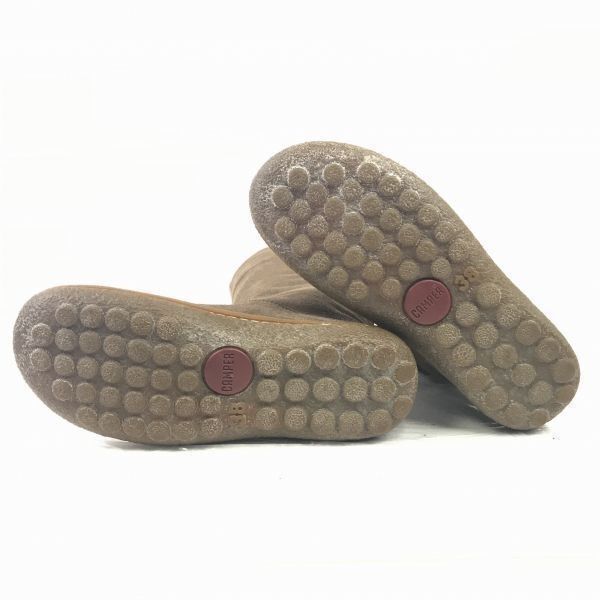  スペイン老舗 CAMPER カンペール スエード本革ロングブーツ 23.5 茶系 WB 57-9 その他 ブーツ