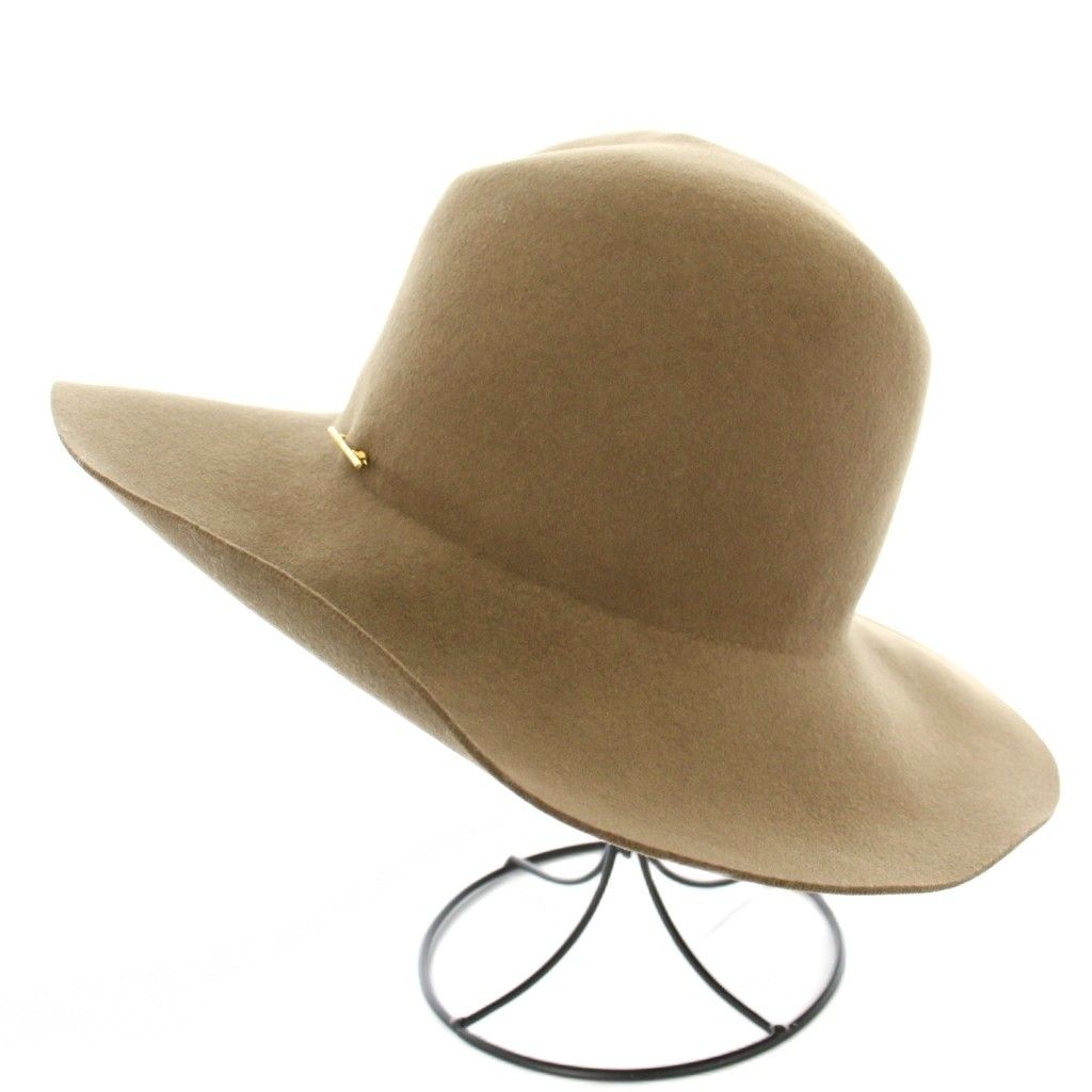 ジャネッサ レオン JANESSA LEONE 20SS L Appartement取扱 HAT WITH PIN 中折れハット ウール 999 キャメル 20095570000210 KU