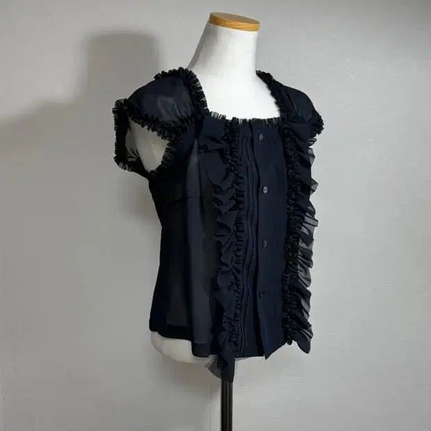 21aw COMME des GARCONS コム デ ギャルソン ガール フリル ベスト ブラウス s