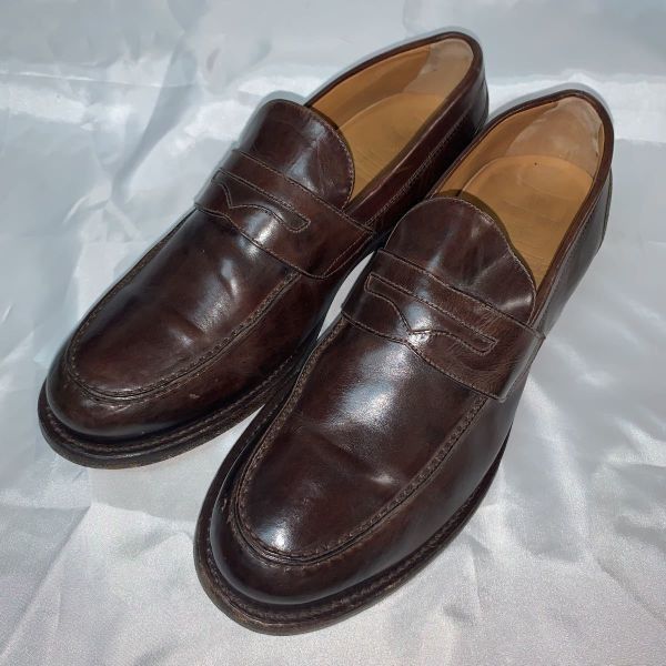 定価7万以上 O KEEFFE オキーフ 7 25.5cm ローファー コインローファー こげ茶 ◆is2-13<sale>