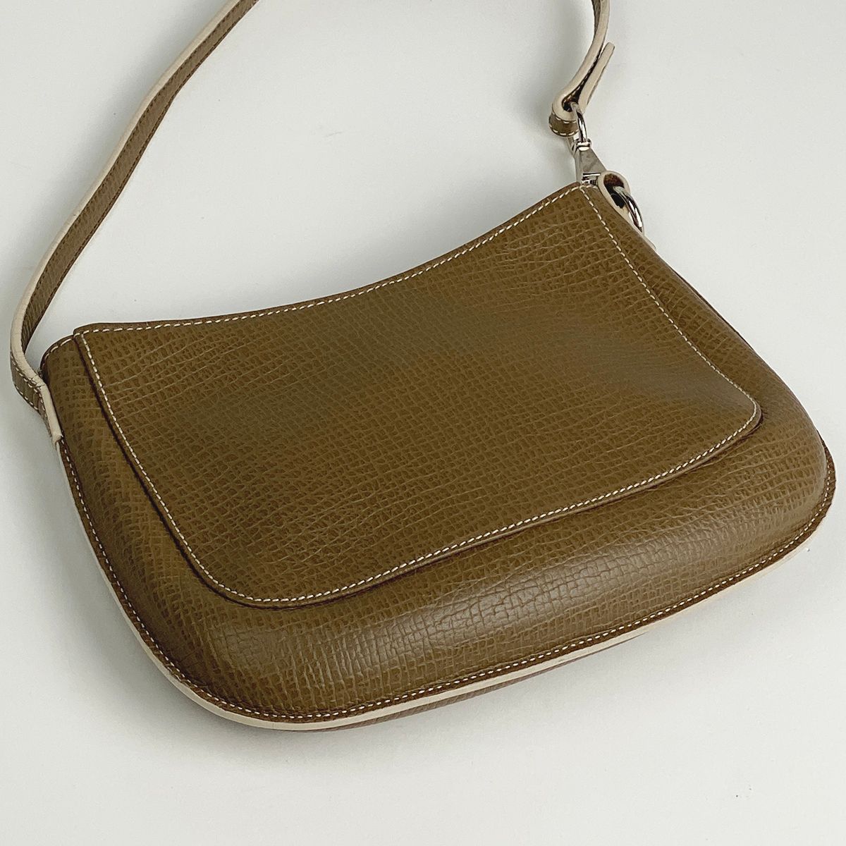 ロエベ LOEWE ロゴ ポーチ ミニ ハンドバッグ ポーチ レザー ブラウン レディース