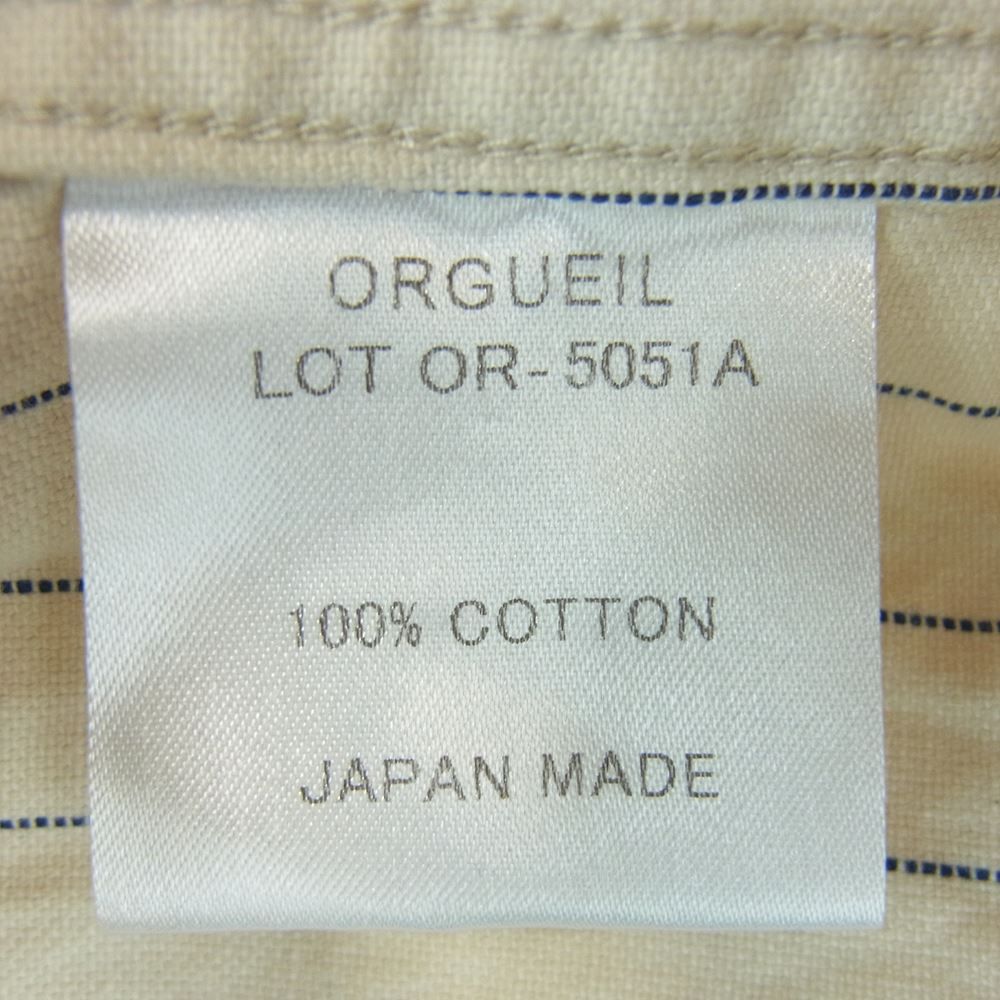 ORGUEIL オルゲイユ OR-5051A Stripe Work Shirt ストライプ ワーク