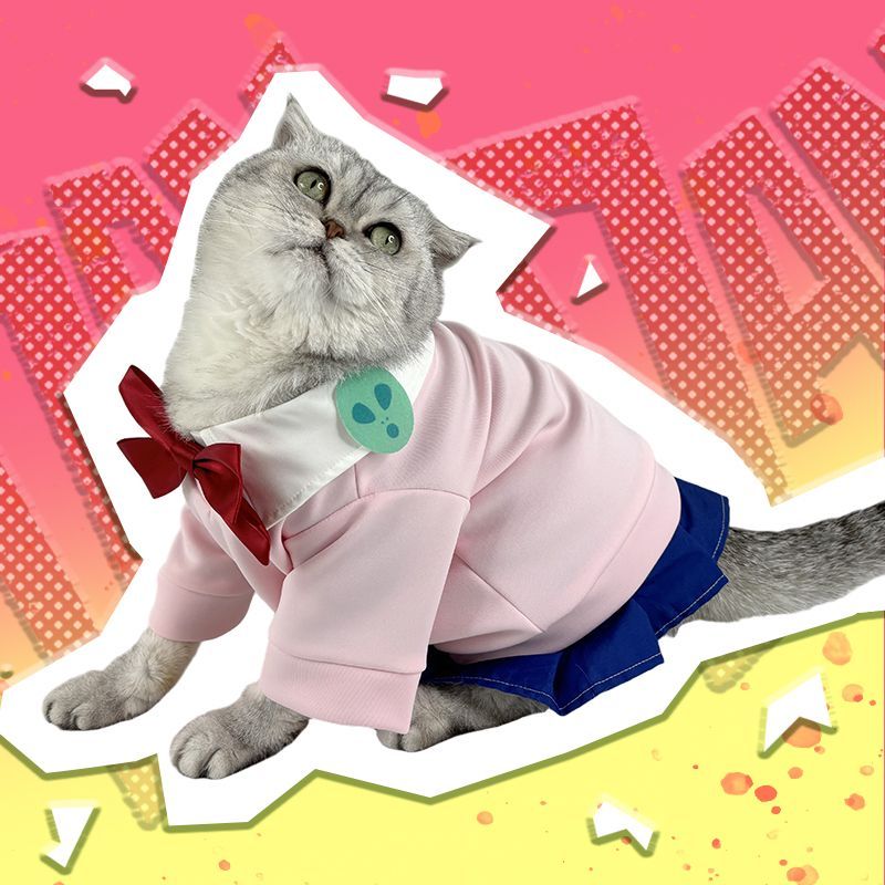 【お取寄せ商品！納期ご相談下さい！】ペット用 コスプレ衣装 猫服 犬服 ダンダダン 風 綾瀬桃 モモ 制服 通常衣装《ワンサイズ》
