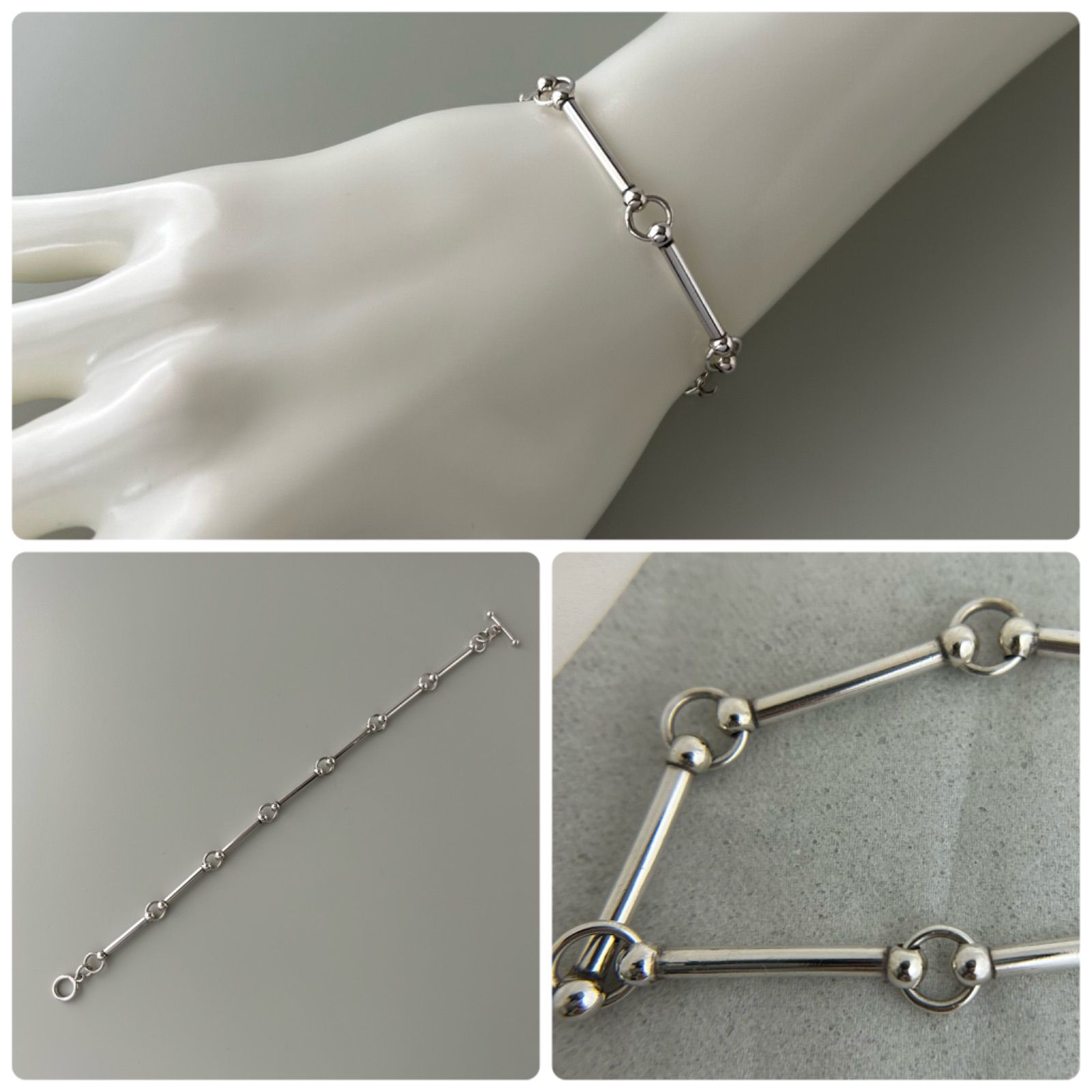 要状態確認】 ジョージジェンセン 希少 ブレスレット 281B バー トグル ブレスレット ヴィンテージ AG925 Georg Jensen -  メルカリ