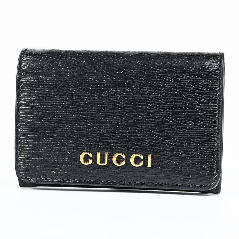 グッチ GUCCI カードケース 名刺入れ GUCCIスクリプト メンズ レディース ブラック 790101 0OP0N 1000