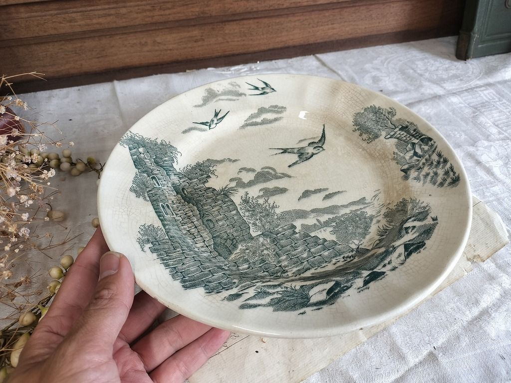 Choisy le Roi 燕のアンティークコンポティエ Choisy le Roi 燕のアンティークコンポティエ フランス アンティーク